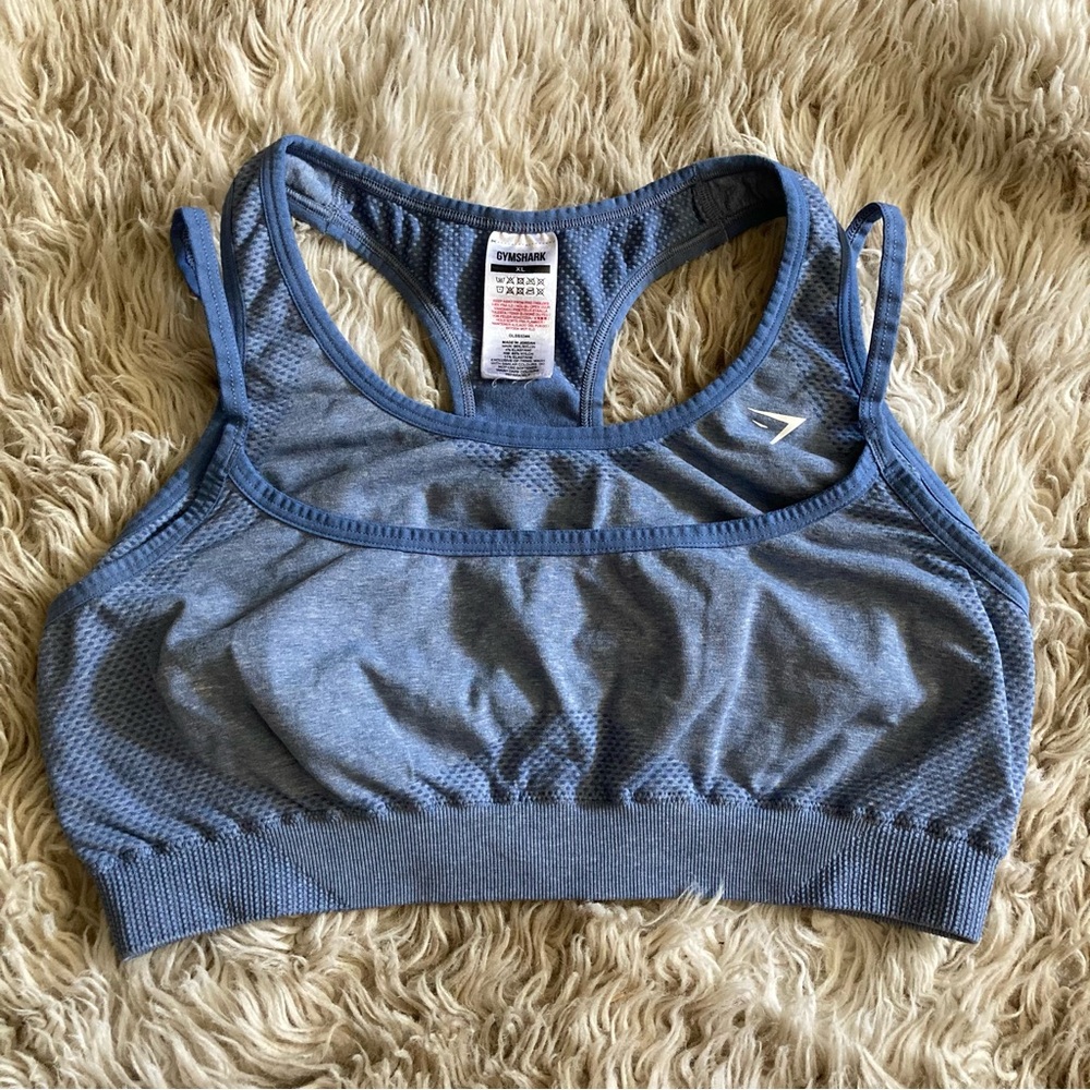 Gymshark Blue Seamless Sports Bra